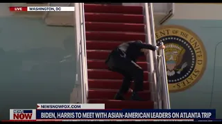 President Biden slips & falls boarding Air Force One | NewsNOW from FOX