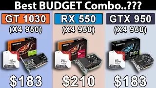 GT 1030 OC  vs  RX 550 OC  vs  GTX 950 OC | AMD X4 950 | Which is Best Budget Combo..??