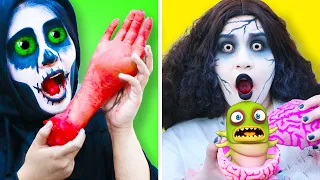 9 TRUCOS PARA COMER EN CLASE | COMIDA OCULTA ZOMBIE DE CRAFTY HACKS