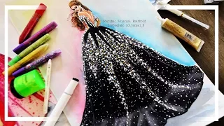 Super Easy Fashion Illustration Dress Painting - Beginner Level