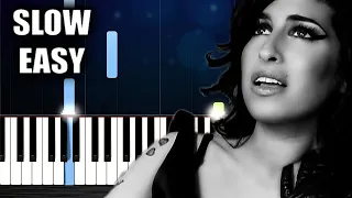 Amy Winehouse - Back To Black - SLOW EASY Piano Tutorial