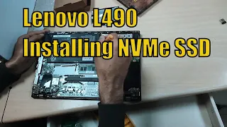How To Install NVMe SSD in Lenovo L480, Lenovo L490