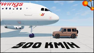 AIRPLANE vs Mercedes G63! 500 Km/H CRASH TEST! - BeamNg Drive