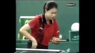 2000 World Team Table Tennis Wang Nan vs Tsui Hsiu Li