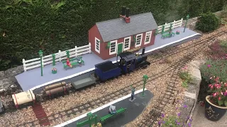 A mix of 16mm steam and diesels running on the Ochiltree Light Railway, 26th June 2021