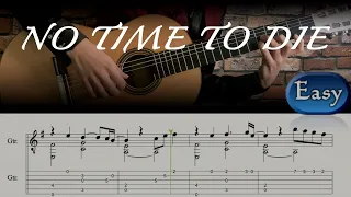 [TAB] Billie Eilish - No Time To Die (007 theme song) [Easy Ver.] / Fingerstyle Guitar