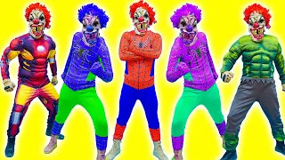 Zombie Defeat Killer Clown| Spiderman Team SEAL X Nerf Battle Gun Fight