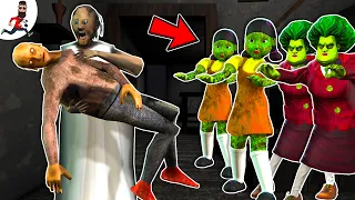 Granny vs Zombie Squid Game, Zombie Scary Teacher, Zombie Grandpa #1 ► funny horror animation granny