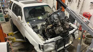 Toyota 3.4 Swap | VLOG 4 | Engine Removal from Donor Rig