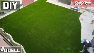 How to install Artificial turf! Great for Pets and no Maintenance!