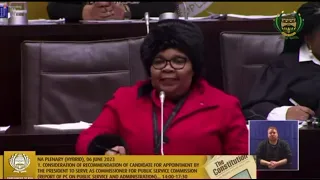 EFF MP Mam’ Khawula debating in the National Assembly. Tuesday, 06 June 2023.