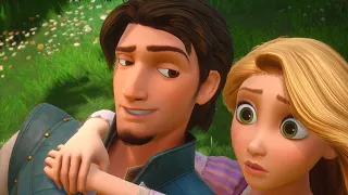 Kingdom Hearts 3 - Tangled Rapunzel & Flynn Rider Flirting Cutscene (KH3 2019)