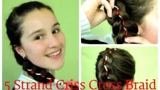 5 Strand Criss Cross Ribbon Braid