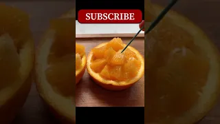 Japanese Orange Cutting Technique - #shorts