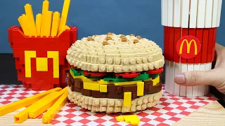 Picnic Food Ideas: Eating LEGO McDonald's BURGER & Coke | Lego Cooking ASMR