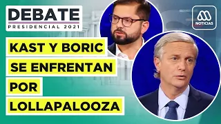 Kast y Boric se enfrentan por Lollapalooza | Debate Anatel 2021