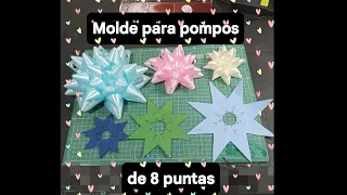 Tutorial de Molde de estrella de 8 puntas para hacer hermosos Pompos paso a paso ✨🌼