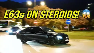 Mercedes E63s BRABUS 700 - Loud Start Up & Hard Accelerations!