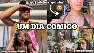 VLOGÃO | rotina da manhã, fazendo marquinha, cuidados pós sol, cronograma capilar, comemos pizza…