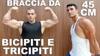 ALLENAMENTO BRACCIA ENORMI! COME SVILUPPARE BRACCIA DA 45CM IN PALESTRA! BICIPITI E TRICIPITI!