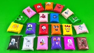 Looking Numberblocks with All CLAY inside CLAY Bags, Ice Cream, Stars,... Coloring! Satisfying Video