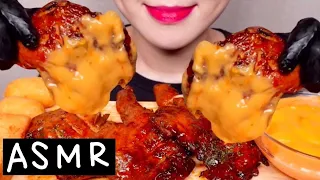 KOREAN BBQ CHICKEN CHEESE SAUCE 자메이카 통다리 치킨 치즈소스 리얼사운드 먹방 EATING SOUND MUKBANG