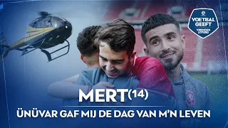 🥹🚁 Mert beleeft met Ünüvar dag van zijn leven dankzij Twente en de VriendenLoterij | Voetbal Geeft