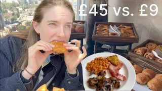 Most Expensive vs  Cheapest breakfast buffet in London