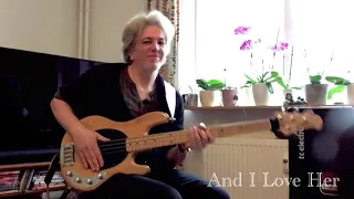 "And I Love Her" (The Beatles) solo bass arrangement by Paolo Minervini
