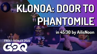 Klonoa: Door to Phantomile by AilisNoon in 45:30 - Frost Fatales 2022