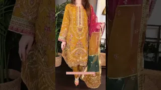 Mustard pakistani suit