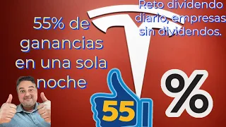 55% de ganancias en una sola noche con tesla, #reversecondor #dividendosdiarios #trading