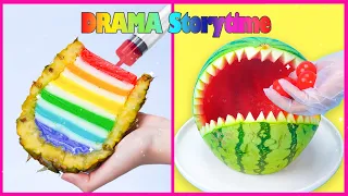 😰 DRAMA Storytime 🌈 Satisfying Fruit Jelly Cake Decorating Recipe