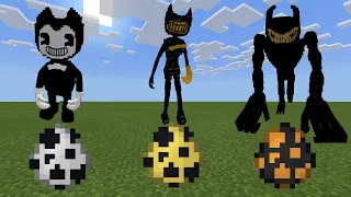 How to summon Toon Bendy, Ink demon Bendy and Beast Bendy (minecraft bendy and the ink machine