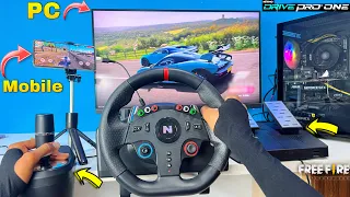 Real car fun in this gaming wheel Nitho drive pro one gaming wheel setup for pc and mobile gaming