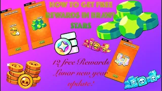 How to get 12 free rewards in brawl stars and 20 easy gems!