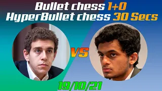 Daniel Naroditsky vs Nihal Sarin | Bullet Chess 1-0 & Hyperbullet Chess | chesscom | 19/10/21