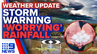 Storm warning in NSW, ‘worrying’ rainfall to strike Victoria’s flood zones | 9 News Australia