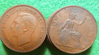 1947 One Penny Coin United Kingdom