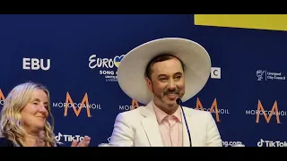 Eurovision 2023 BELGIUM Gustaph at the Press Conference SF2