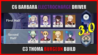 C6 Barbara Electrocharge Driver - C3 Thoma Burgeon Team 3.0 Spiral Abyss Floor 12 | Genshin Impact