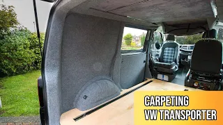 VW Transporter T6.1 Camper Conversion - Ep 7 How to Carpet Your Van