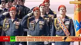 Russian Anthem 2015 Victory Day Parade Novosibirsk