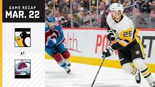 GAME RECAP: Penguins at Avalanche (03.22.23) | Crosby Scores 30th Goal of the Season