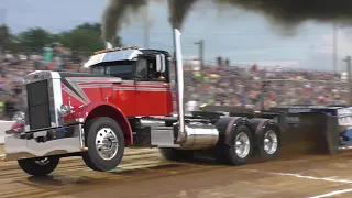 Pro Stock Semi Trucks Pulling At The Buck