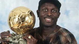 GEORGES WEAH, PRESIDENT OF THE REPUBLIC OF LIBERIA PRESENTS HIS GOLDEN BALL" BALLON D'OR"