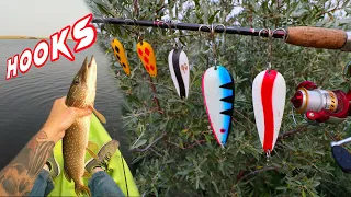 Catching / Fishing Huge Northern PIKE On BEST Spoons! HOW TO / TOP 5 Best Hooks And Lures!