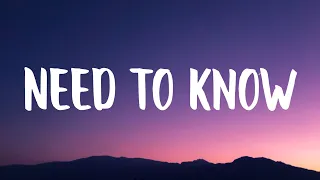 Doja Cat - Need To Know (Lyrics) You're exciting, boy, come find me [TikTok Song]