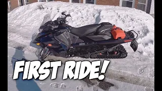 🛷FIRST RIDE ON THE NEW SLED, MAINE SNOWMOBILING | 2023 SKI-DOO RENEGADE ADRENALINE 600R E-TEC