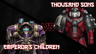 Horus Heresy Battle Report - 30k in 60 minutes - Emperor's Children vs Thousand Sons 3kpts Centurion